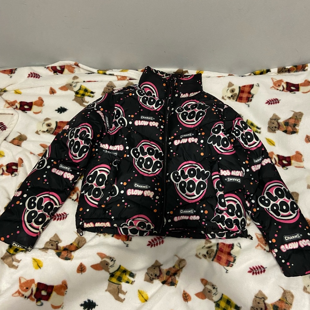 blow pop puffer coat